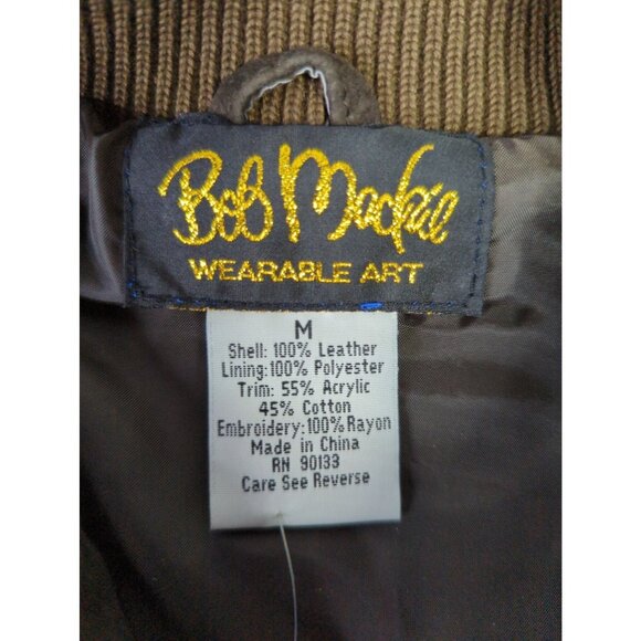 Vintage Bob Mackie Womens Medium Suede Jacket Embroidered Chocolate Brown New - Picture 4 of 12